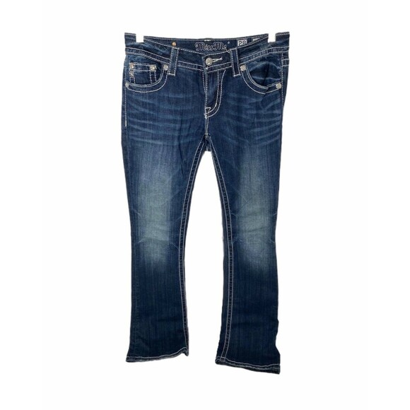 Miss Me Signature Blue Bootcut 5 Pocket Denim Size 28 X 34 - Picture 1 of 9